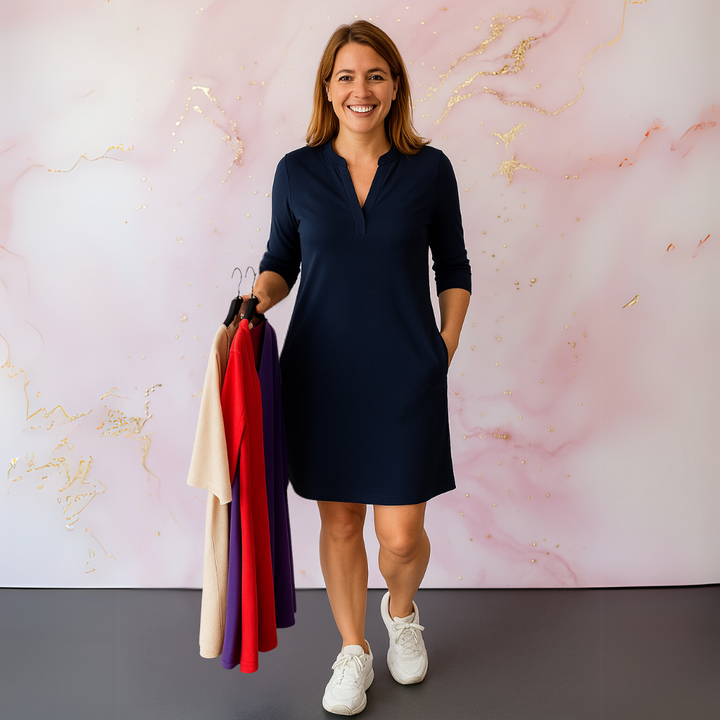 Evelyn v neck comfort dress