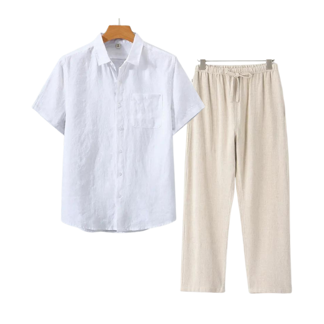 Bijou linnen comfort set short