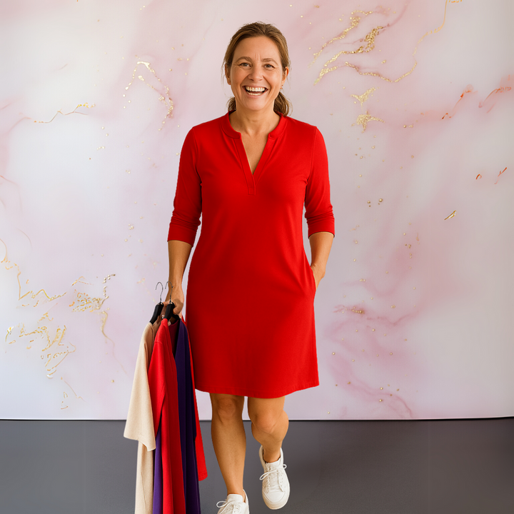 Evelyn v neck comfort dress