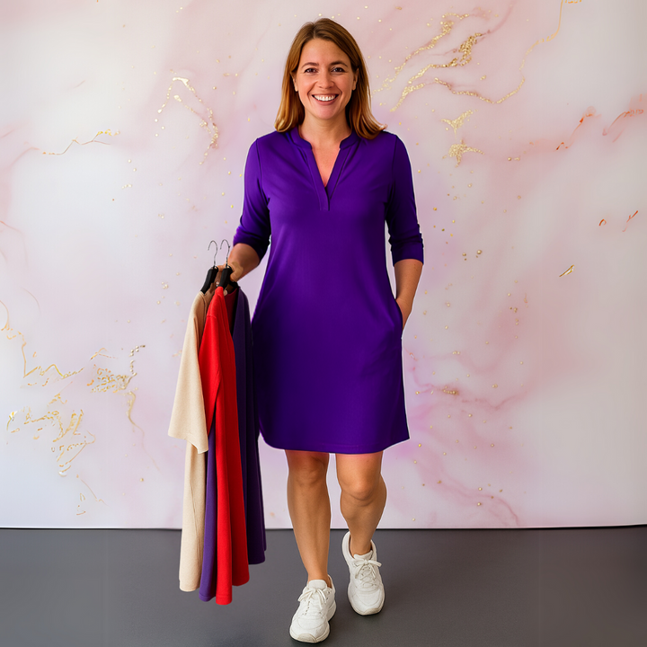 Evelyn v neck comfort dress