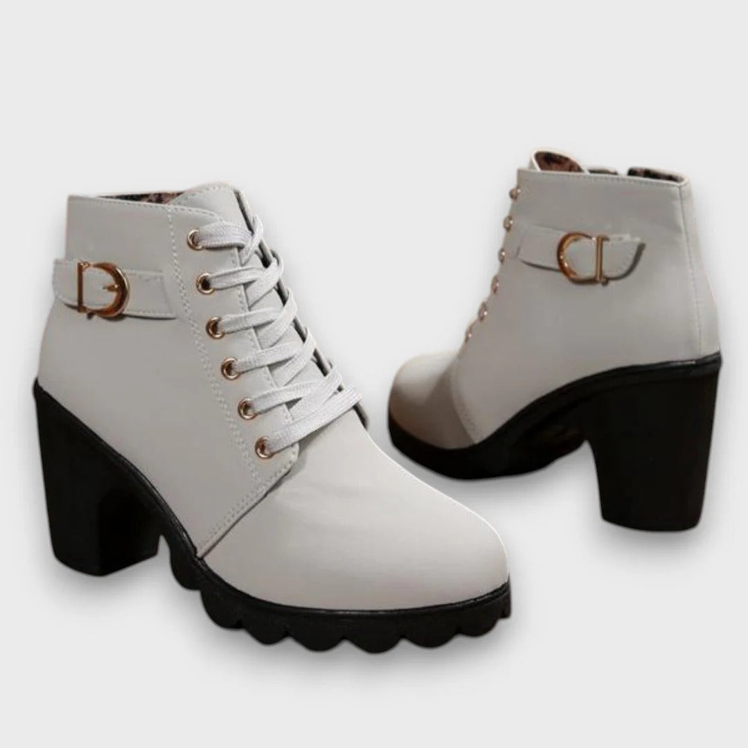Isabella leather orthopedic ankle boots
