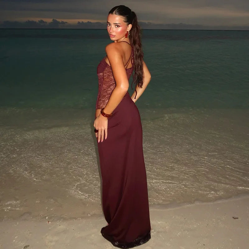 Opal lace maxi dress