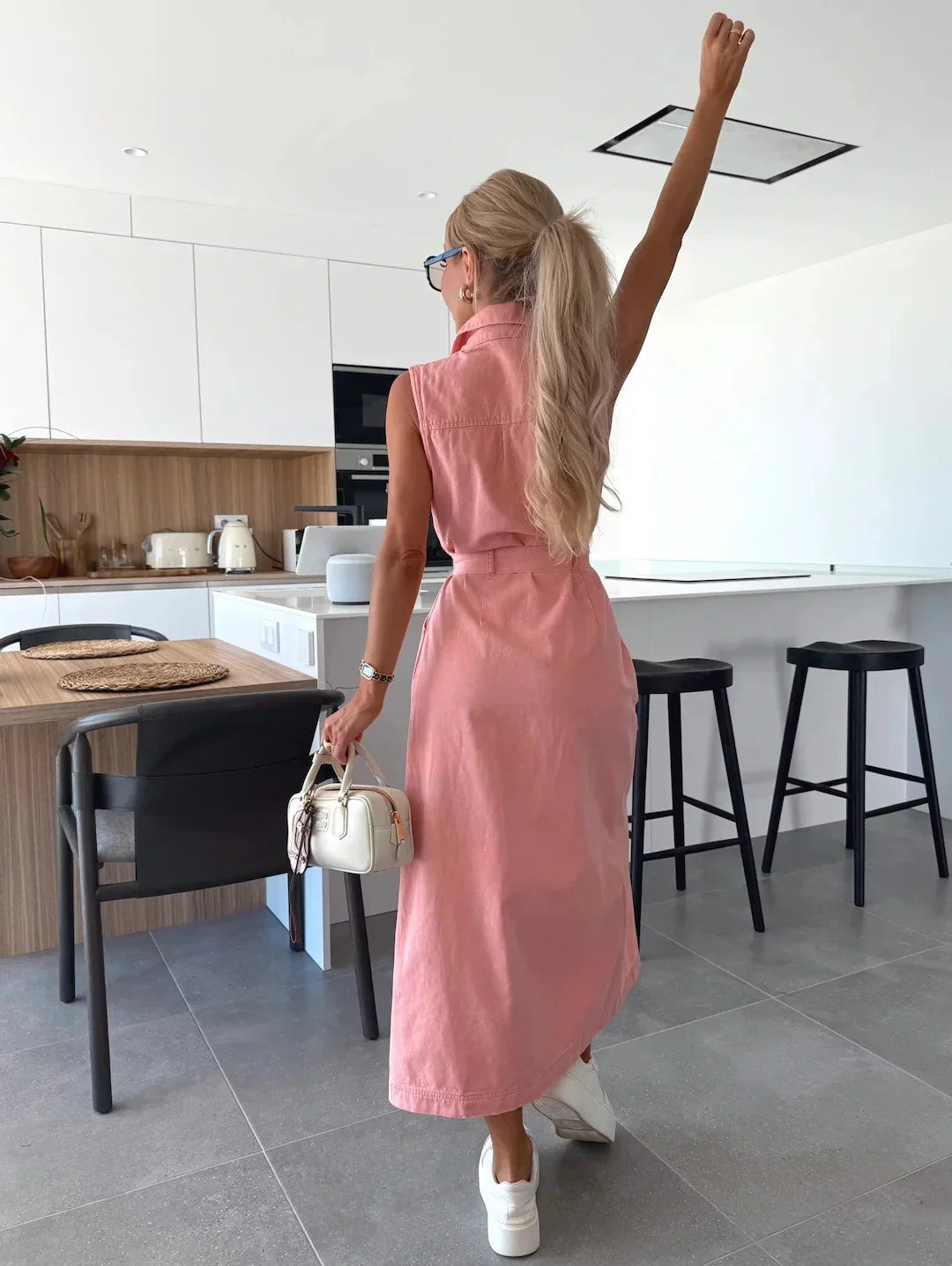 Lauren denim maxi dress