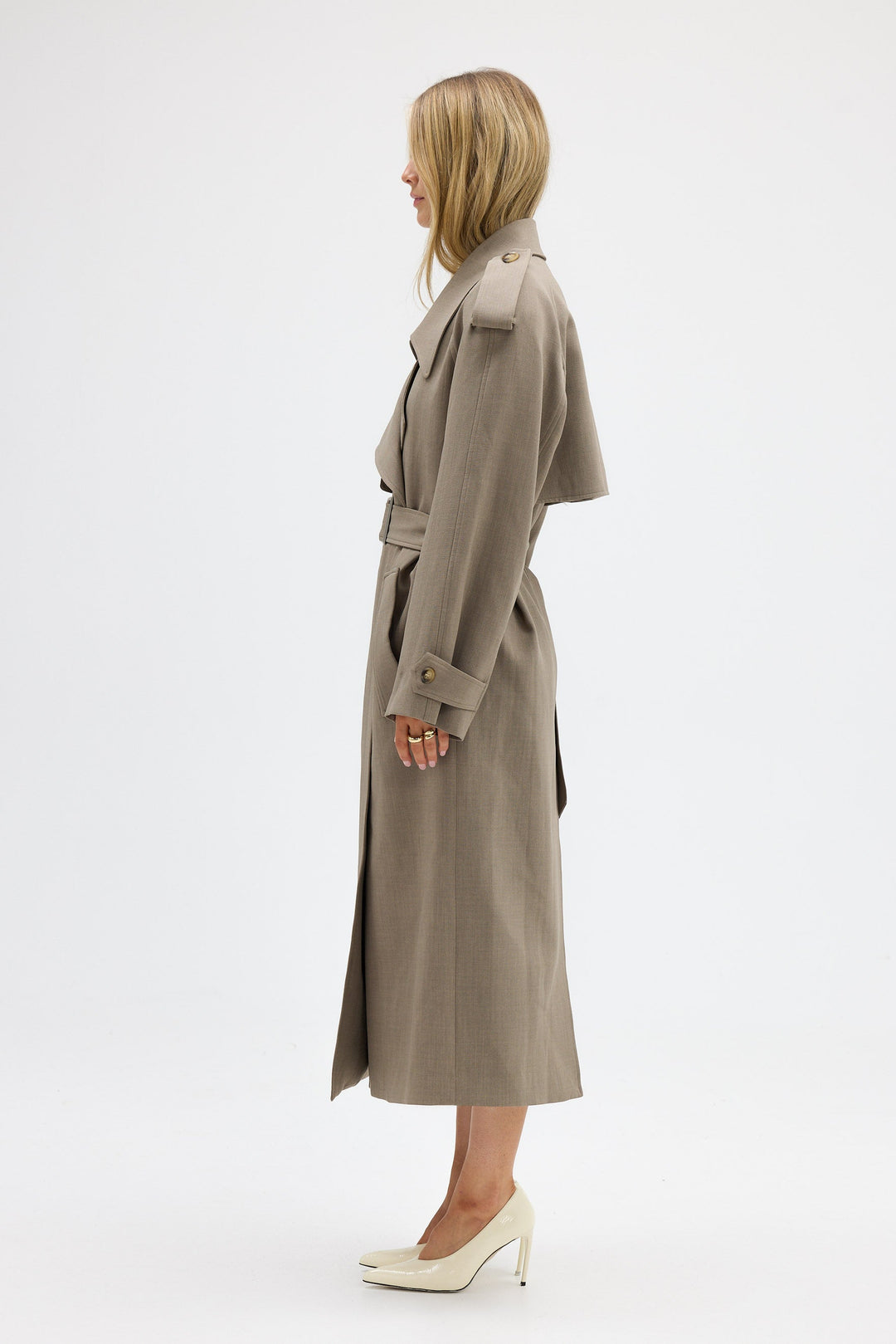 Dillon Trench Coat - Taupe