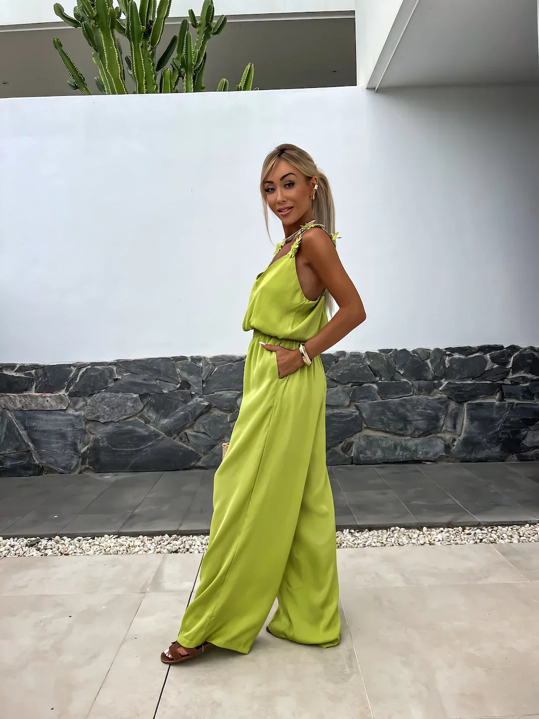 Nadia long strap jumpsuit