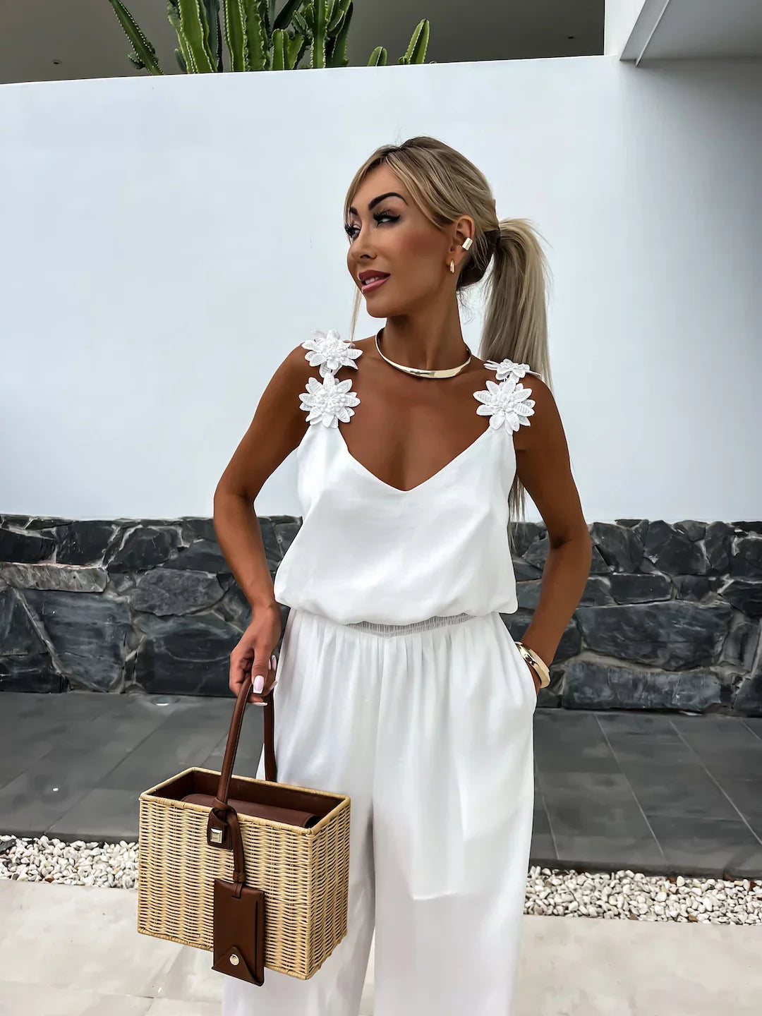 Nadia long strap jumpsuit