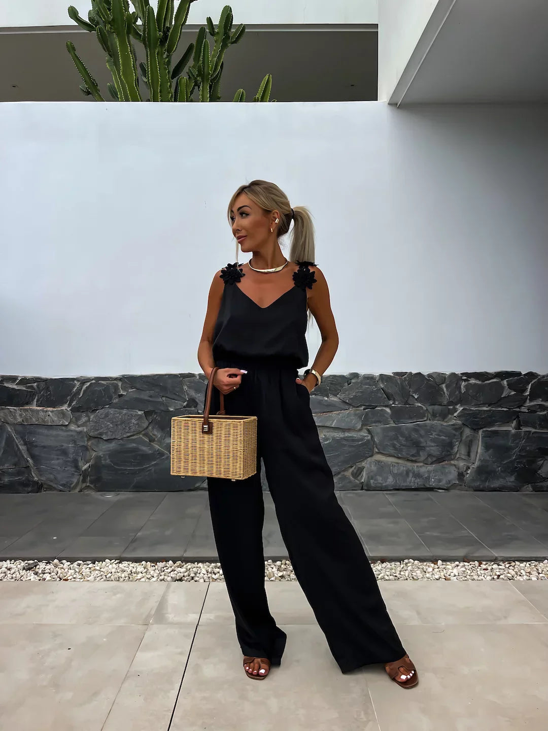 Nadia long strap jumpsuit